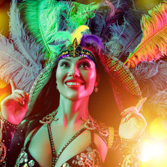 Diadema WILLBOND Mardi Gras lentejuelas amarillas, añade brillo y elegancia a tus fiestas