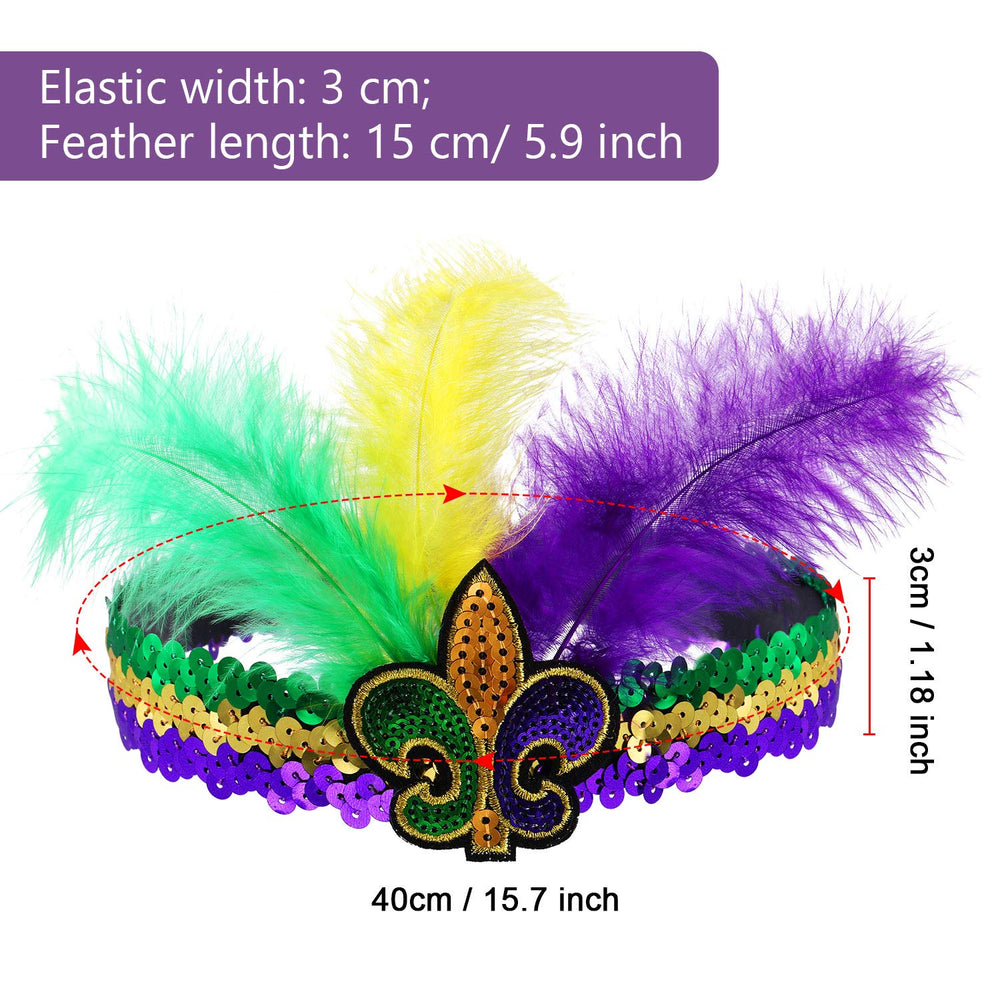 Diadema WILLBOND Mardi Gras paquete triple, perfecto para grupos o múltiples looks