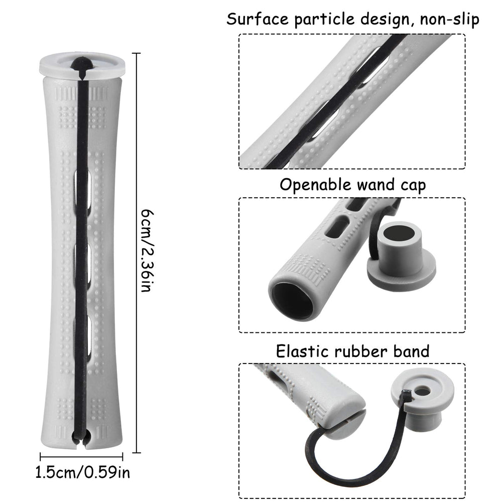 Willbond gray perm rods with non-slip band for secure curling