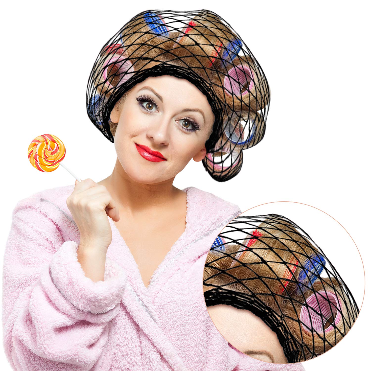 Willbond hair net holds curlers in place without bulk