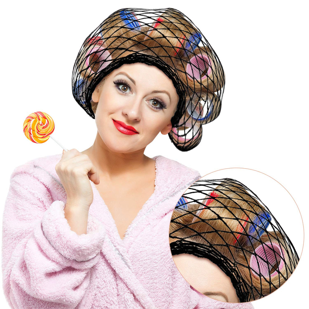 Willbond hair net holds curlers in place without bulk