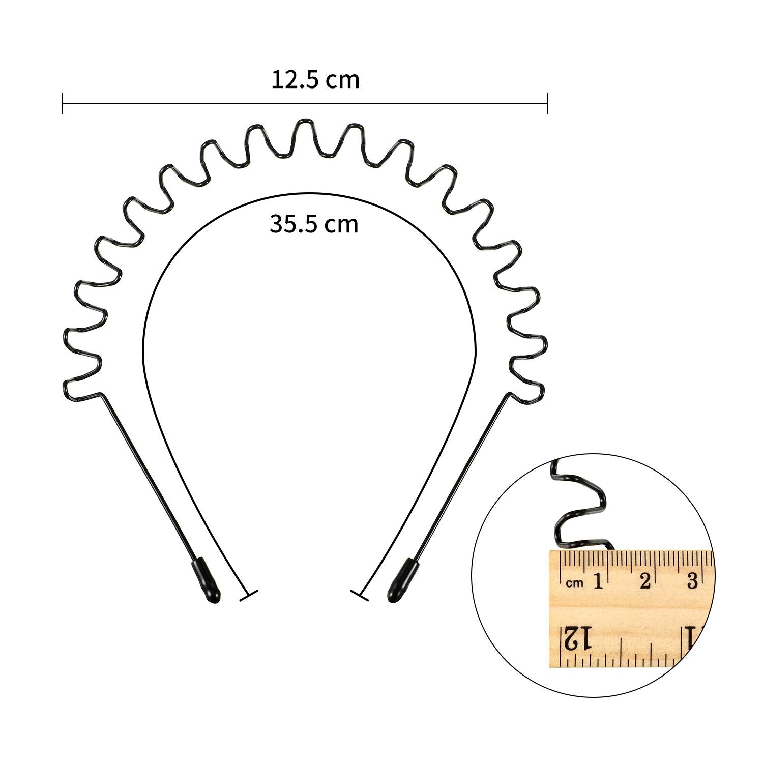 WILLBOND diadema metálica con diámetro 12 cm para múltiples peinados