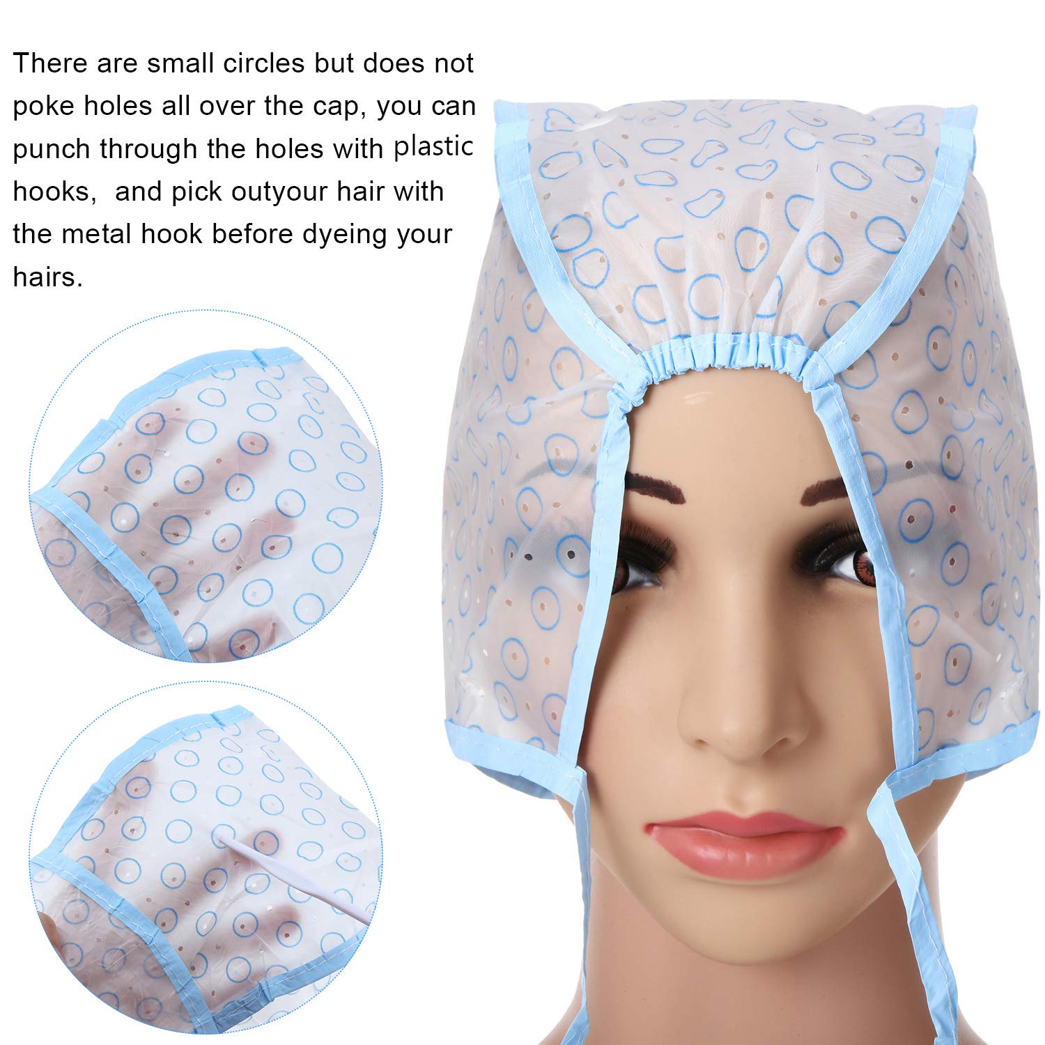 WILLBOND highlighting cap secure neck ties for stable dyeing