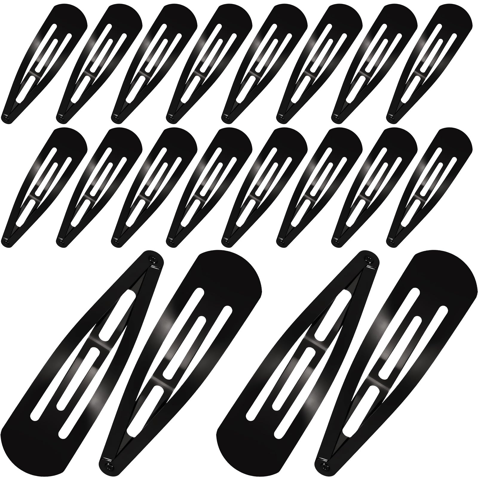 Willbond large metal snap clip in black pack secures daily hairstyles with ease.