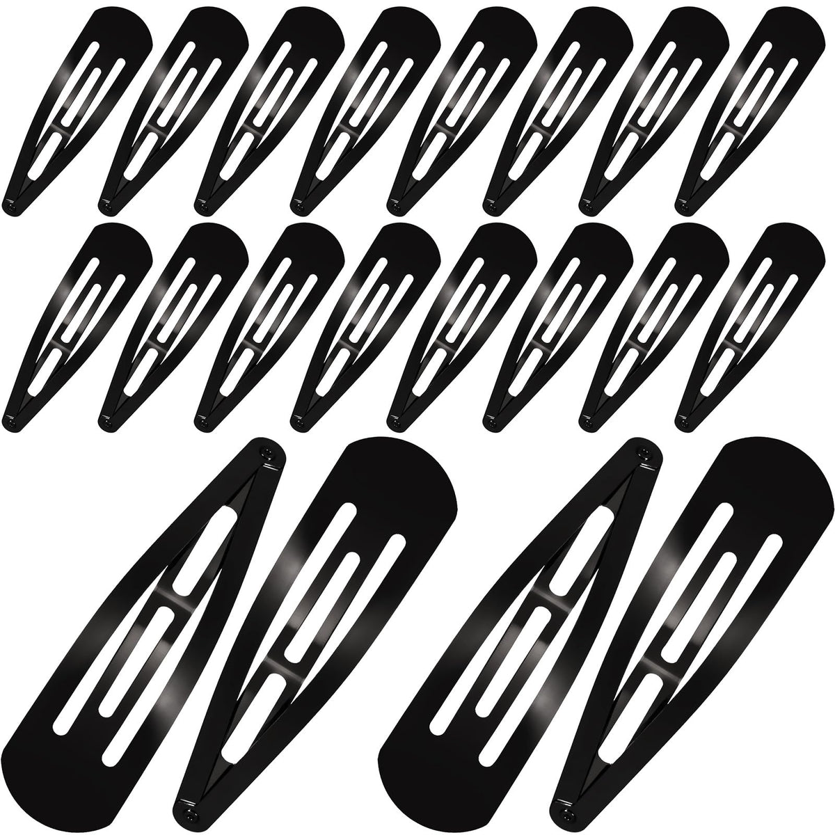 Willbond large metal snap clip in black pack secures daily hairstyles with ease.