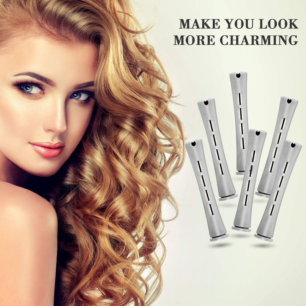WILLBOND non-slip plastic rods prevent slipping while wrapping hair.