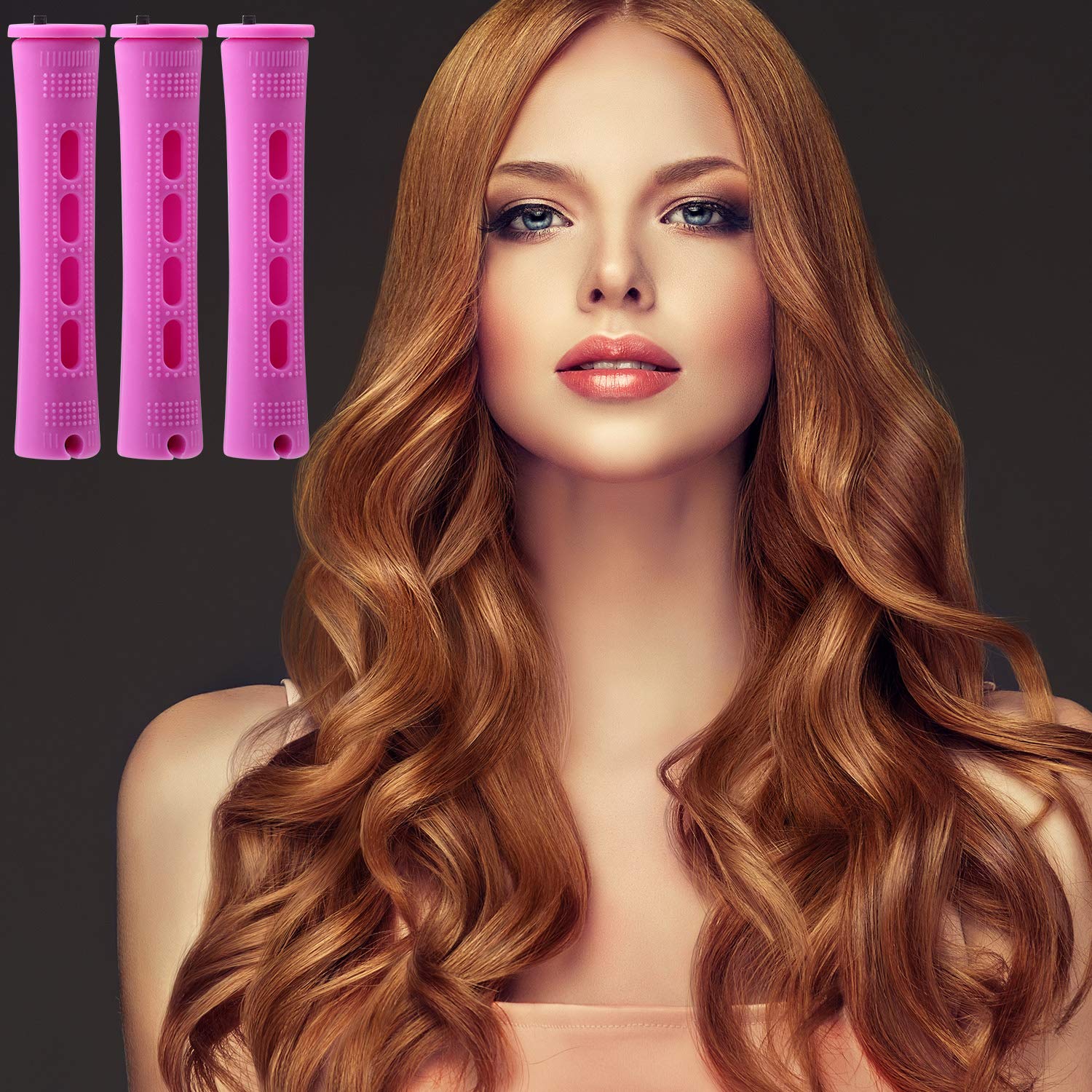 WILLBOND at-home styling with purple perm rods for easy curls