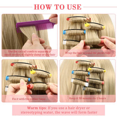 WILLBOND perm rods with pintail comb aid precise hair parting.