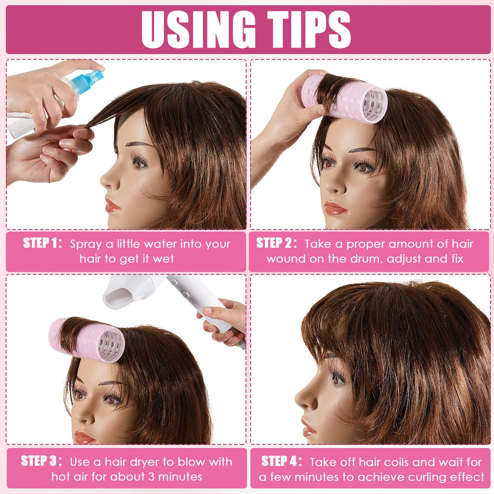 Willbond pink thermo hair roller creates large, lasting curls.