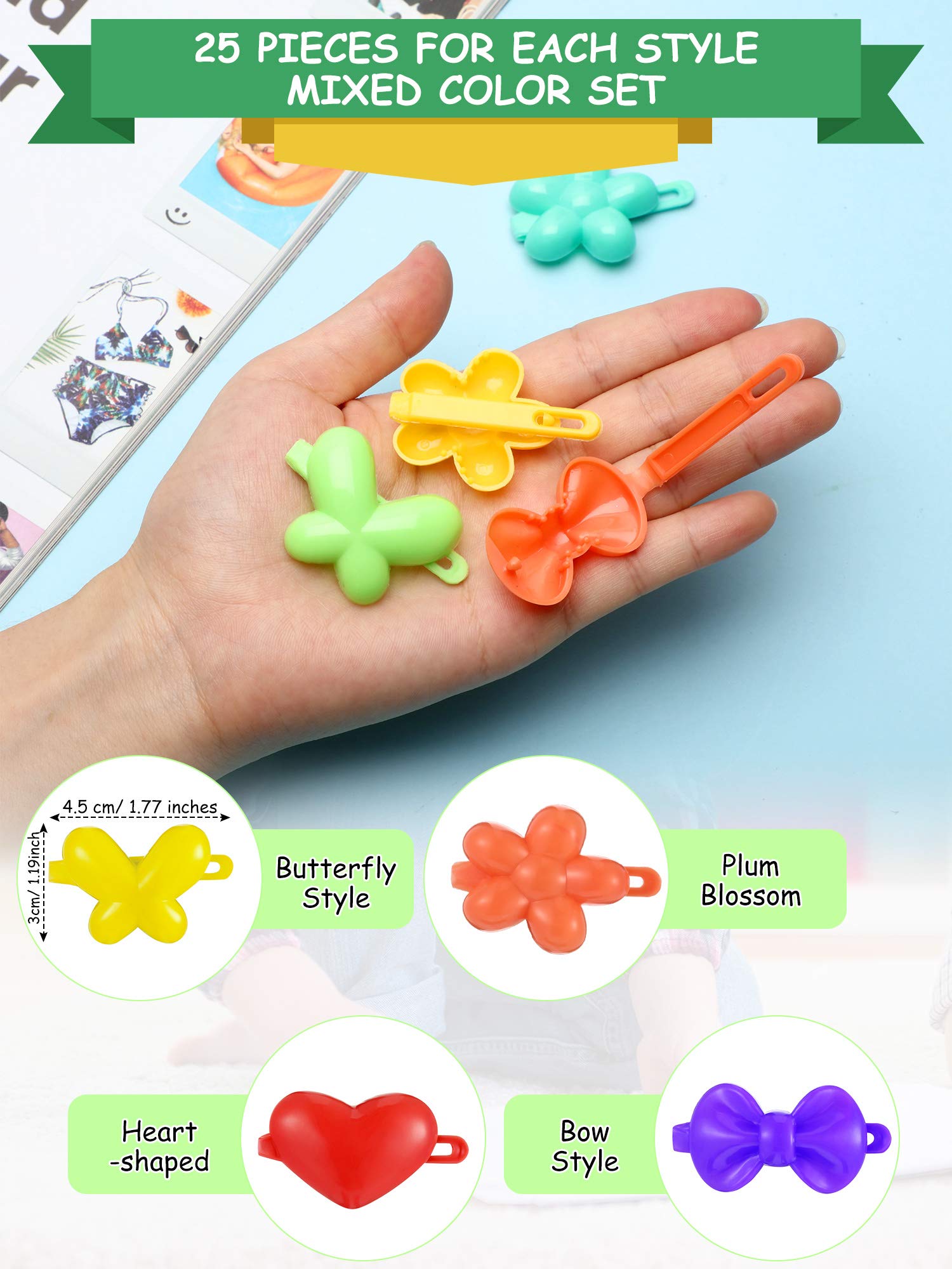 WILLBOND plum blossom barrette keeps hair tidy during activities