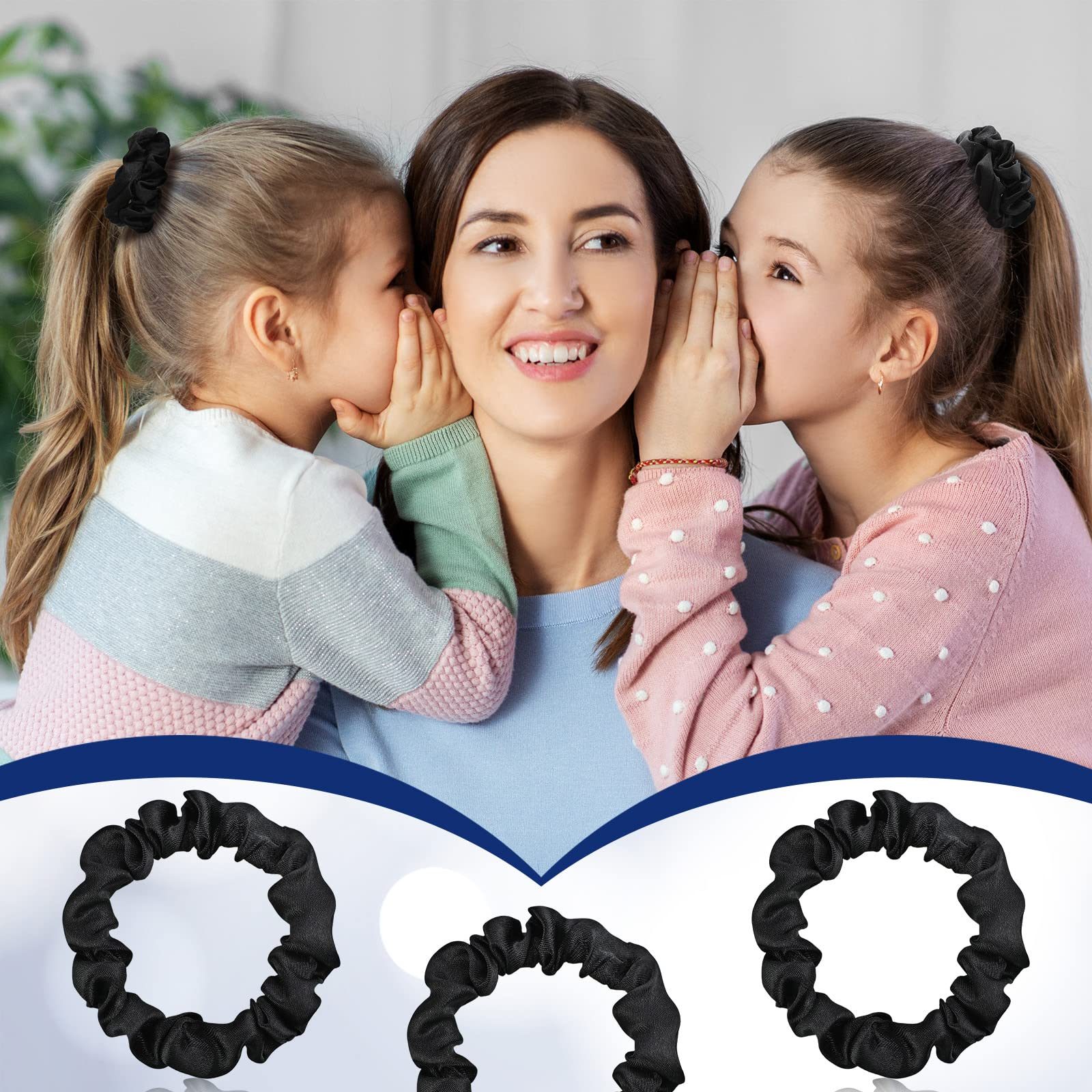 WILLBOND minimalist black scrunchie on a model, elegant casual look.