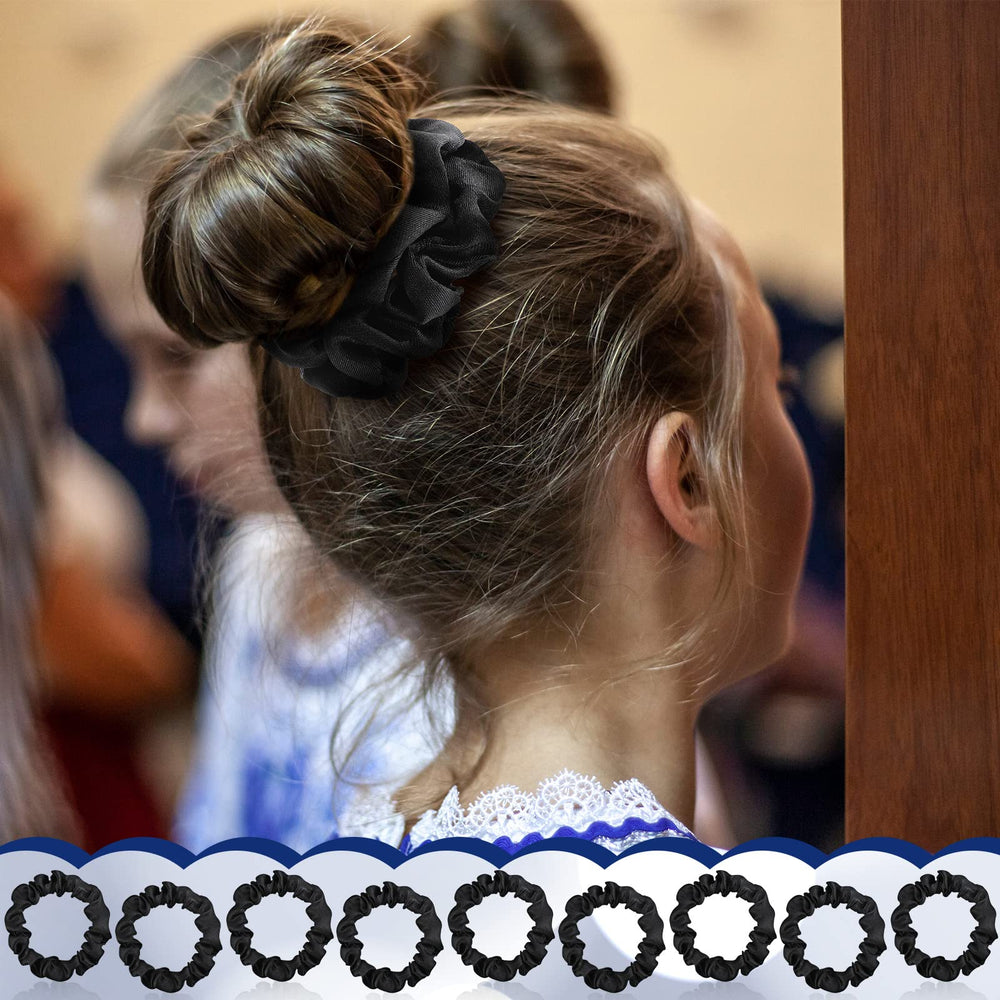 WILLBOND satin scrunchie in bun, reduces snagging while sleeping.