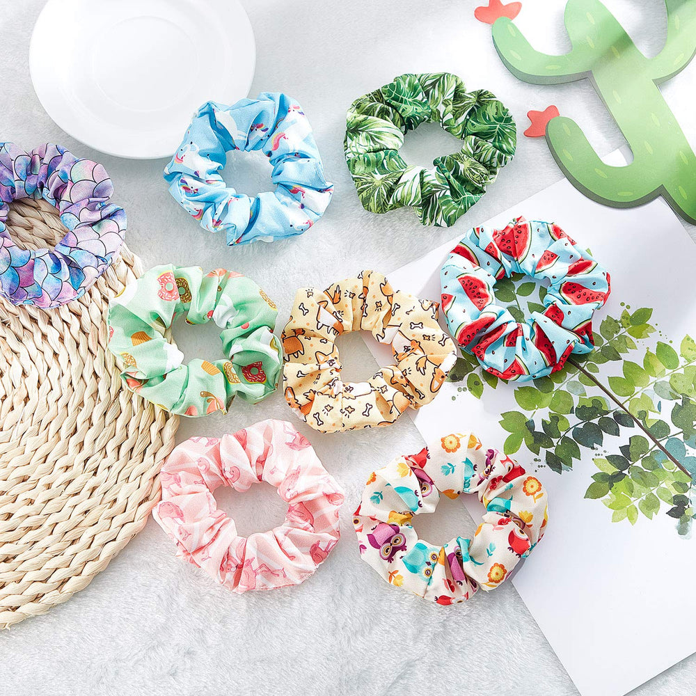 WILLBOND scrunchies candy dog pattern fun and practical for school