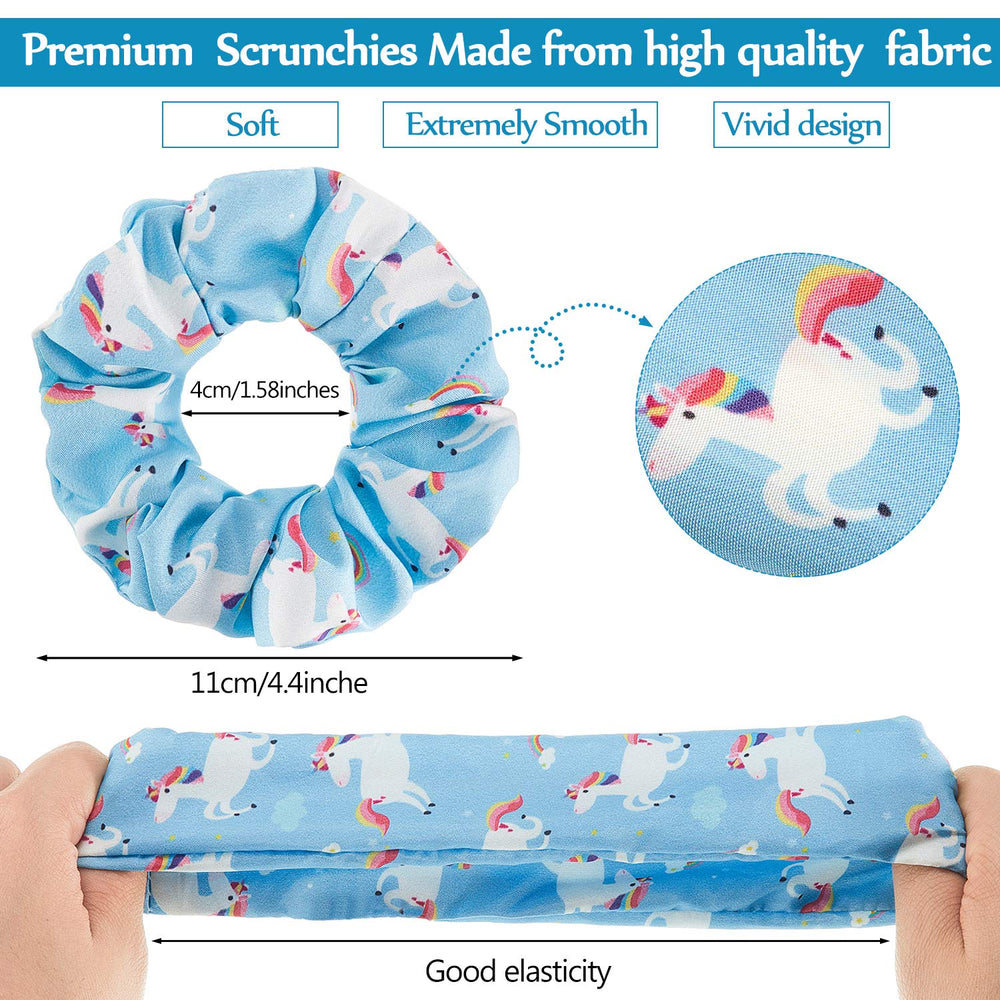 WILLBOND scrunchies rainbow pattern add color and gentle hold