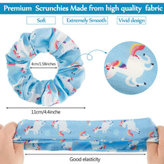 WILLBOND scrunchies rainbow pattern add color and gentle hold