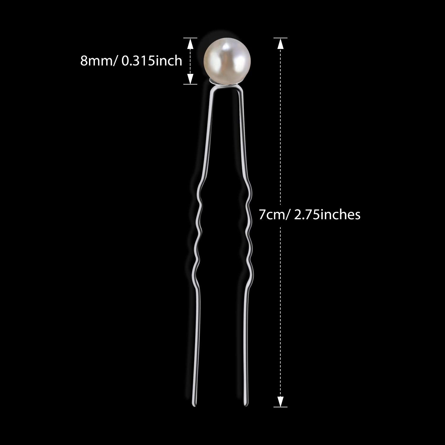 Silver-toned pins hold delicate pearls; versatile for elegant occasions.