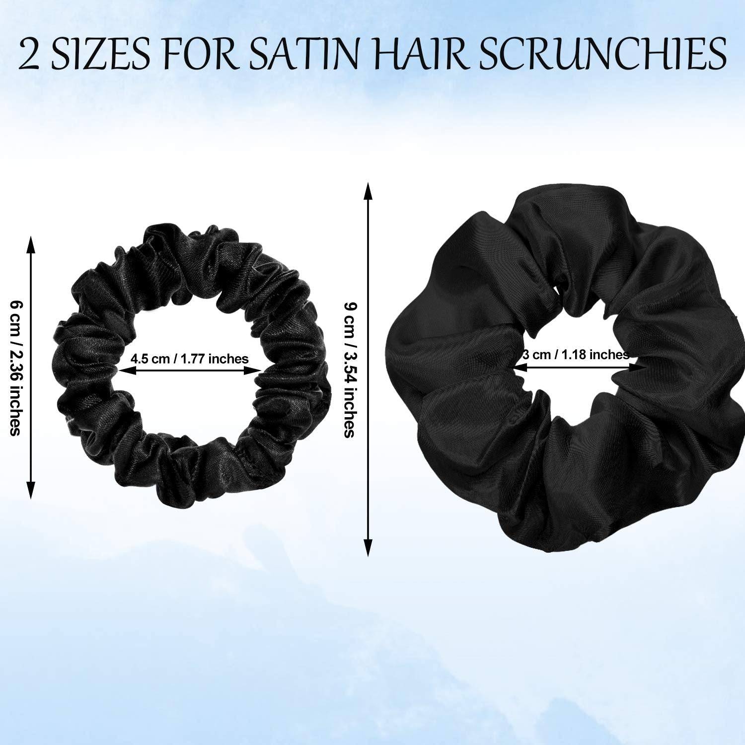 WILLBOND skinny satin hair tie in a soft loop offering secure, gentle hold.