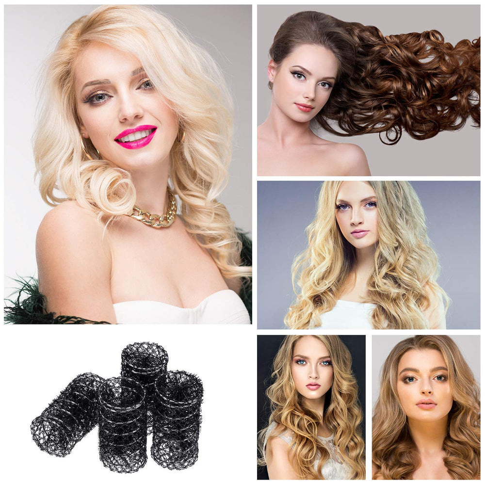 Willbond compact black curl rollers suitable for various lengths