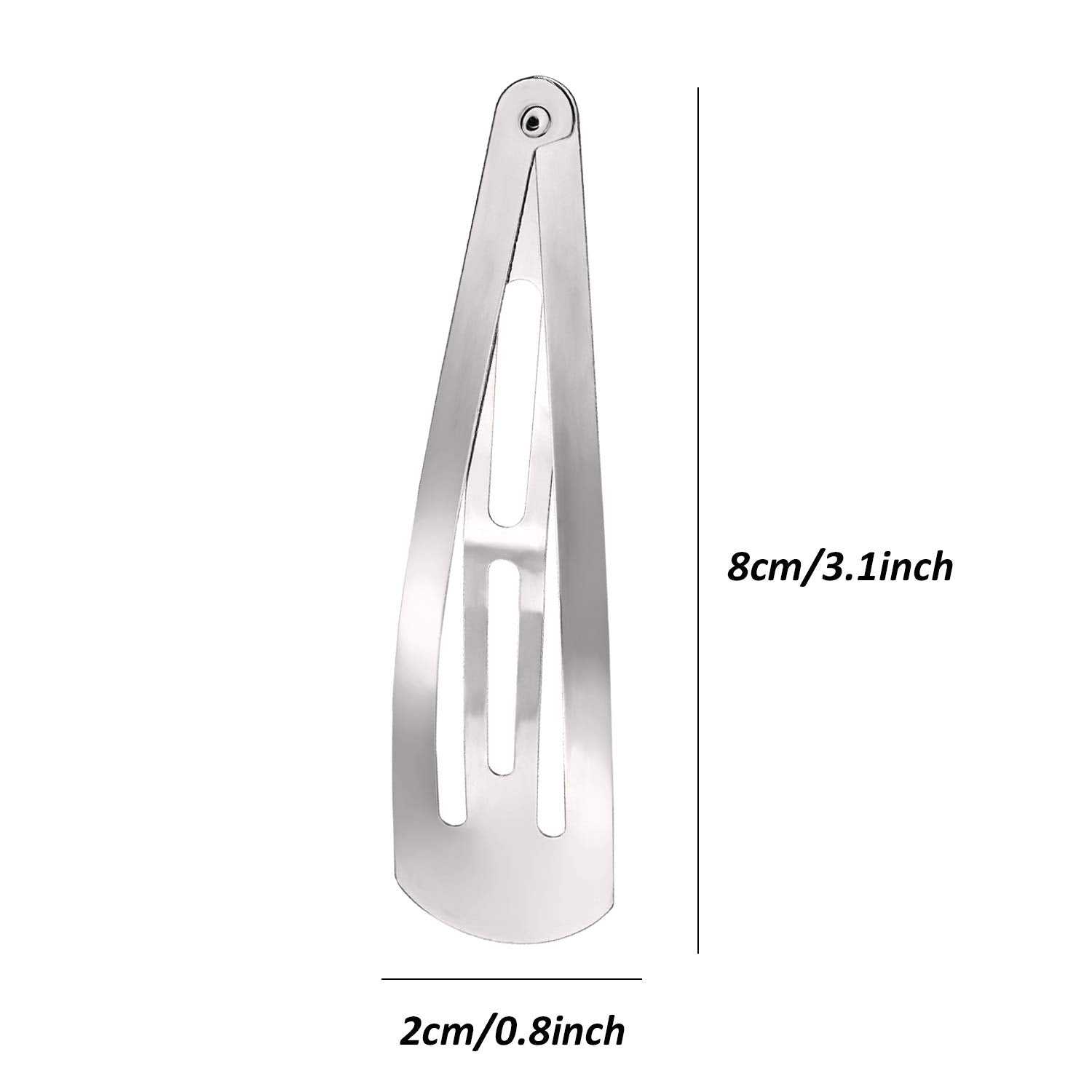Willbond close-up of silver snap clip, sturdy metal construction.