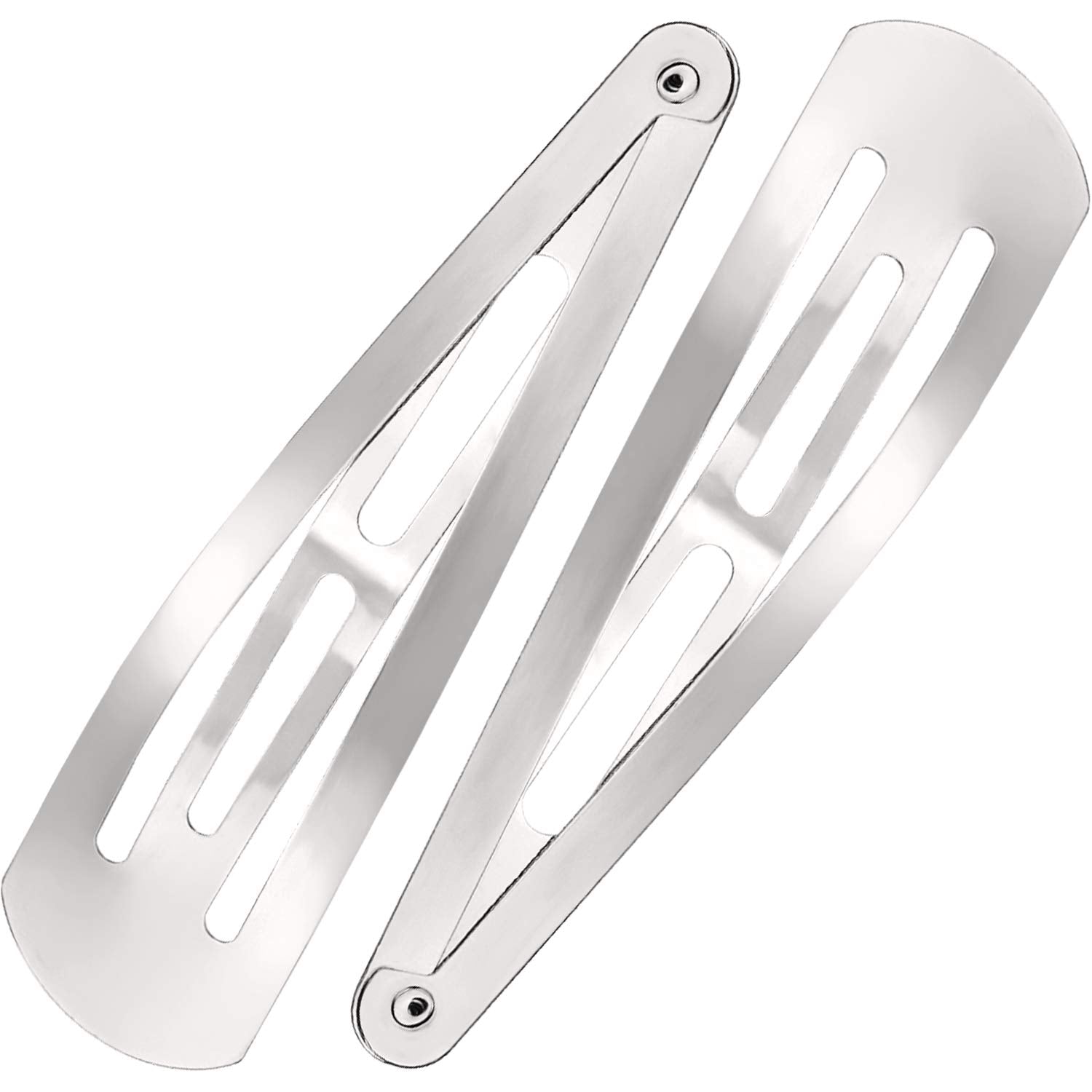 Willbond snap clip 3.1 inch silver pack, durable metal for daily styling.