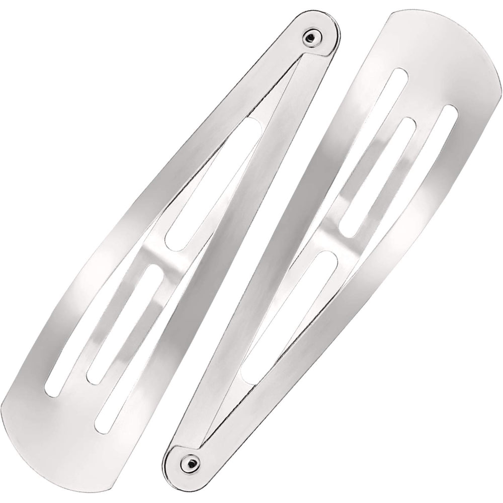 Willbond snap clip 3.1 inch silver pack, durable metal for daily styling.
