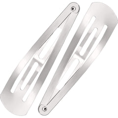 Willbond snap clip 3.1 inch silver pack, durable metal for daily styling.