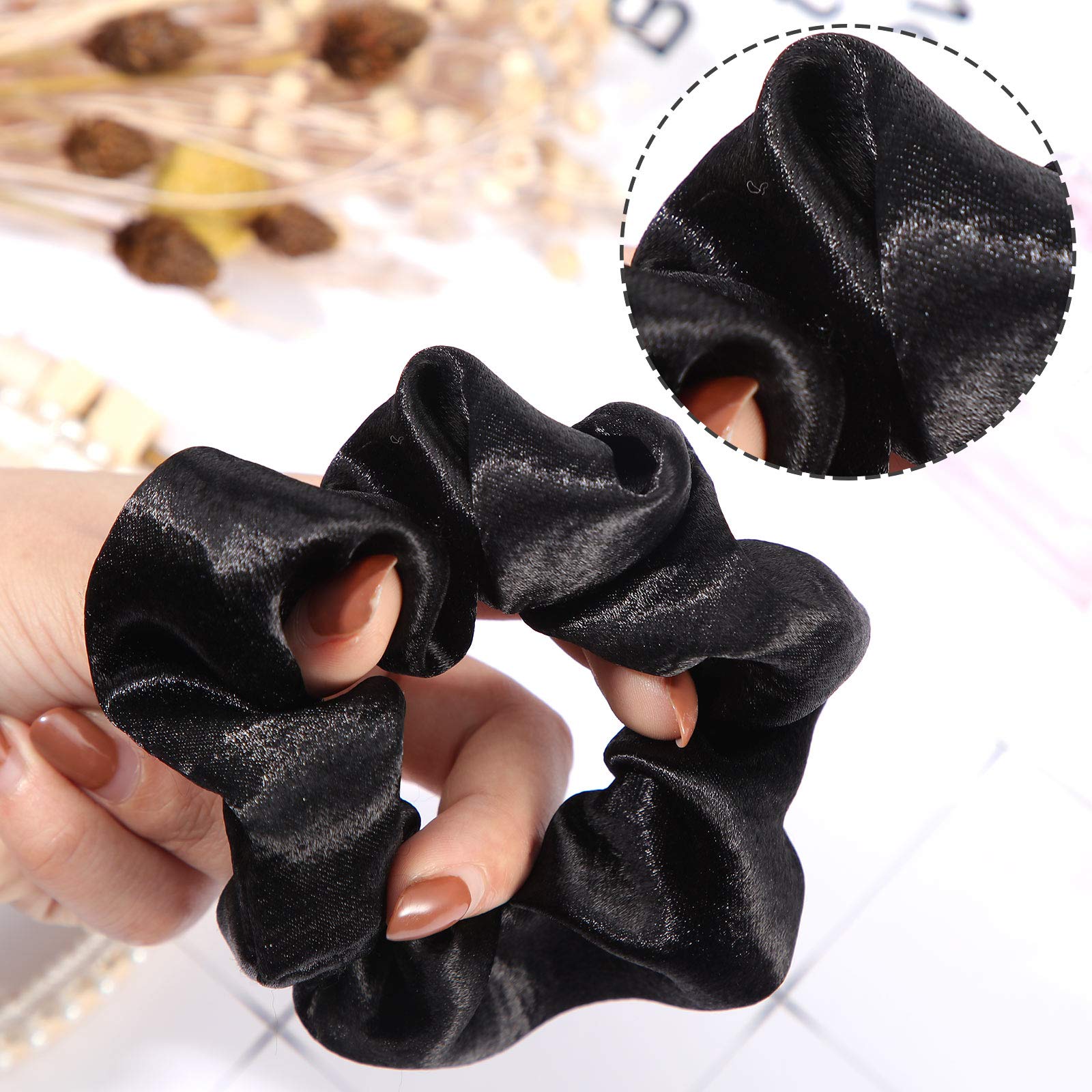 WILLBOND soft polyester material scrunchies that are breathable and durable.