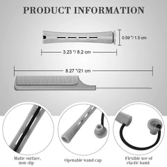 WILLBOND steel rat-tail comb for precise parting during styling.