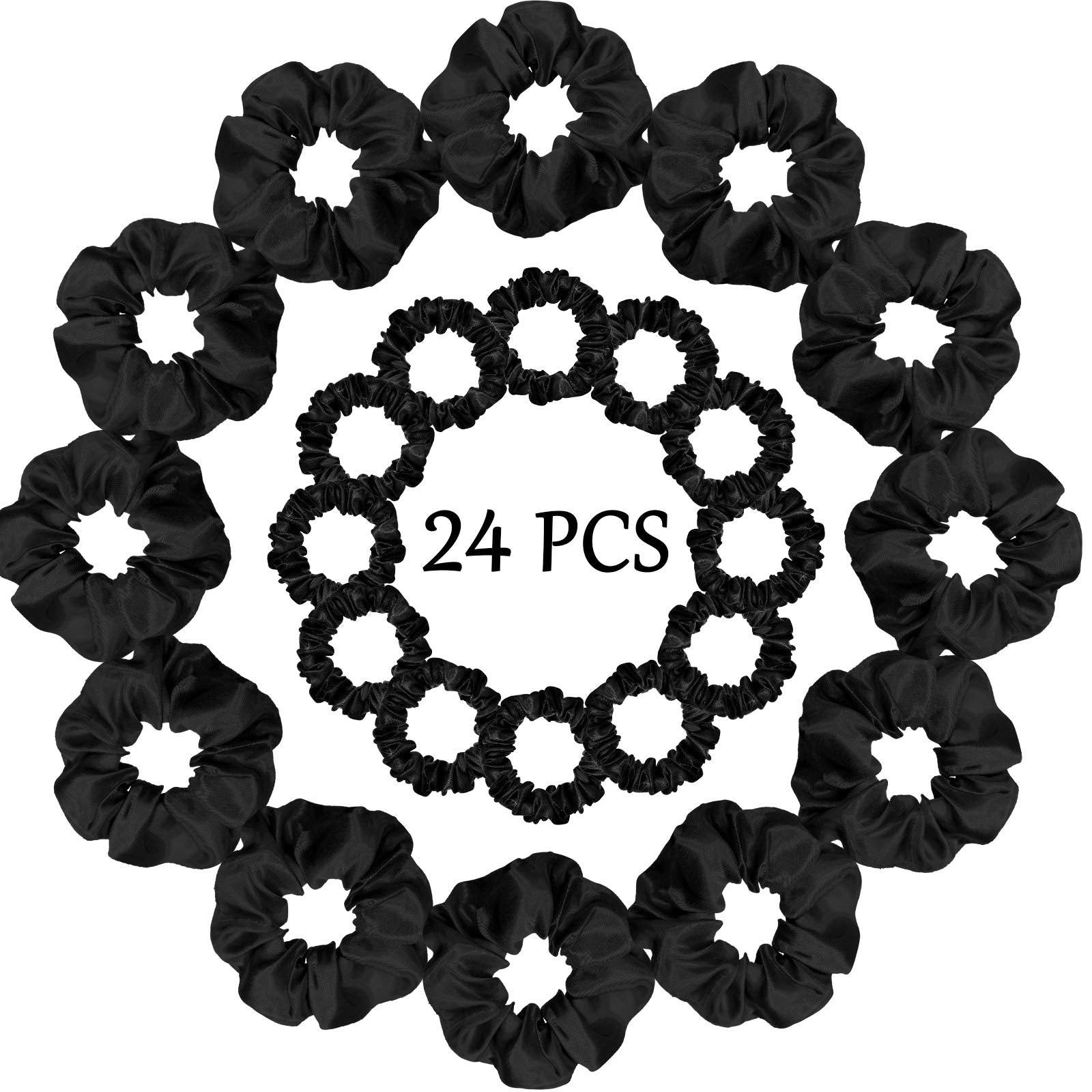 WILLBOND two-size satin scrunchies for versatile, comfortable hairstyles.
