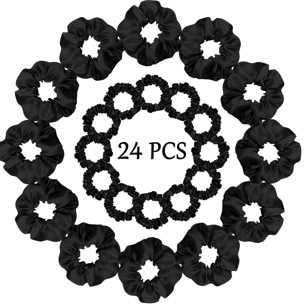 WILLBOND two-size satin scrunchies for versatile, comfortable hairstyles.