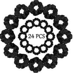 WILLBOND two-size satin scrunchies for versatile, comfortable hairstyles.