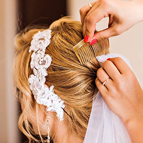 WILLBOND brown arc-design veil clip for weddings with reliable grip.