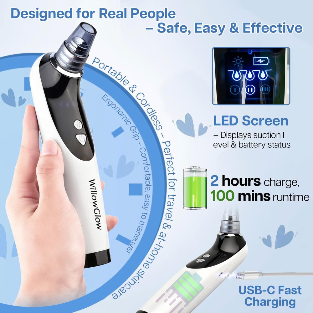 WillowGlow nose-t-zone therapy nozzle ready for refined pore care