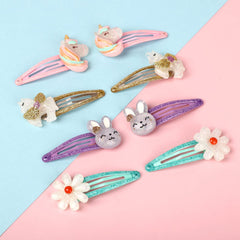 Wingchold 8pc hair clip set offers versatile patterns for matching outfits