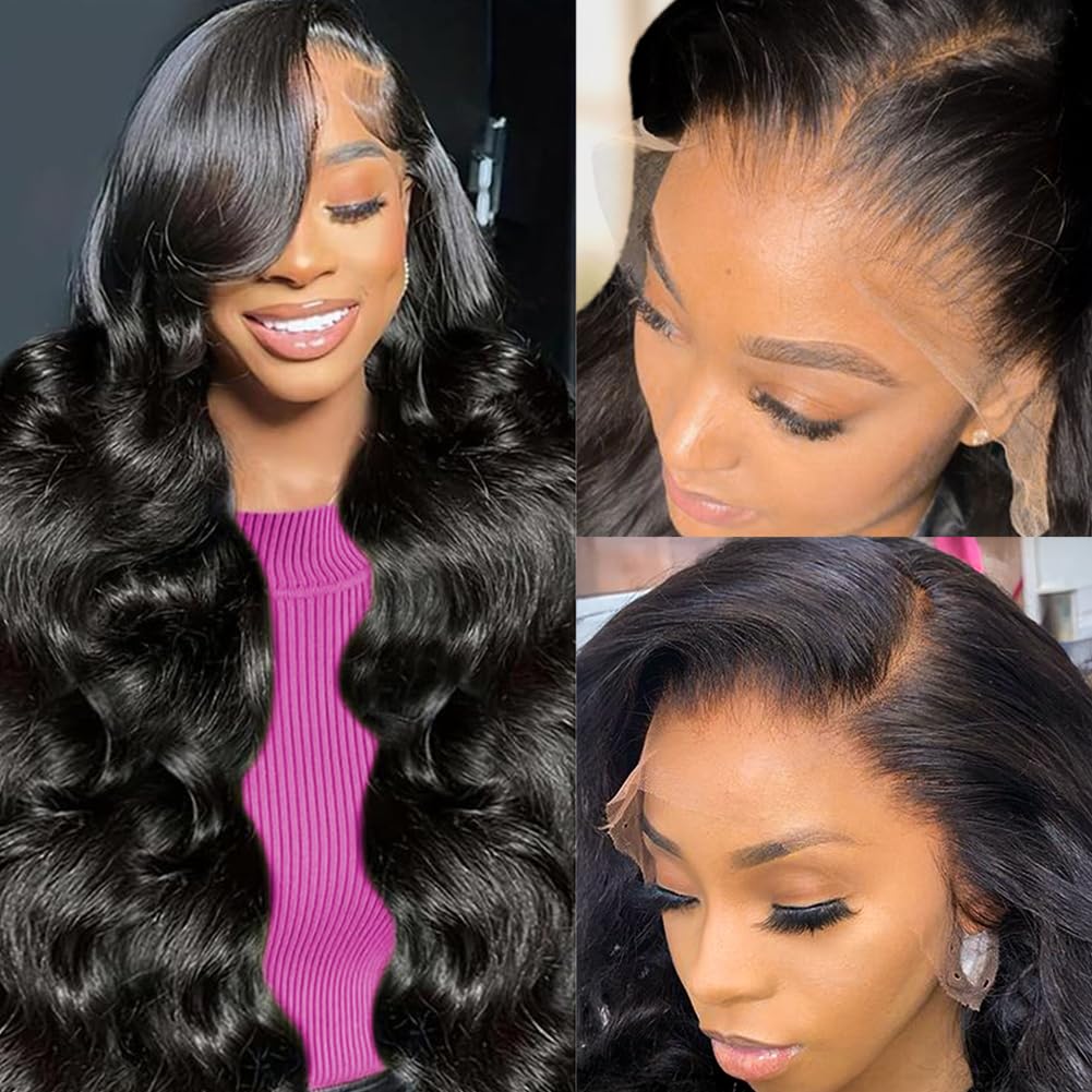 Wingirl 13x6 body wave lace front wig with natural front lace for easy parting.