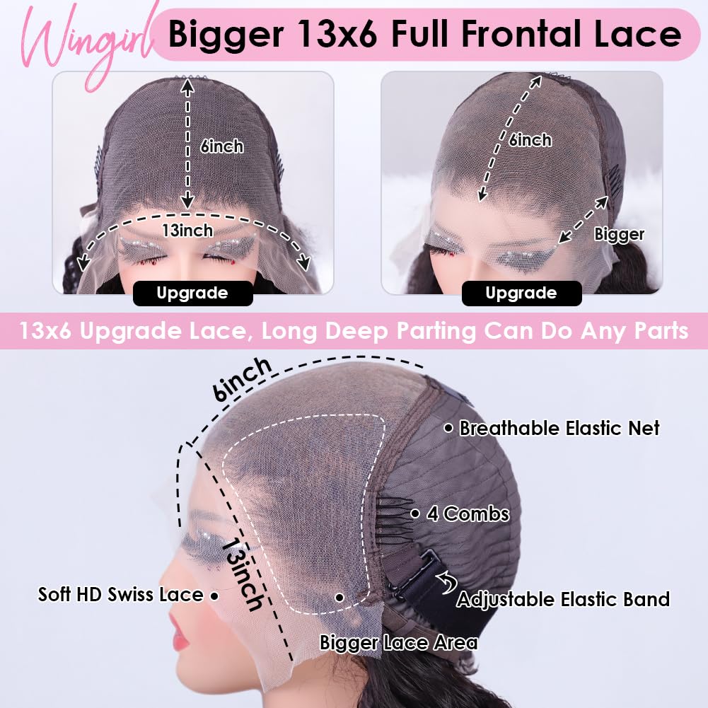 Wingirl 28 inch human hair wig offering full-bodied length.