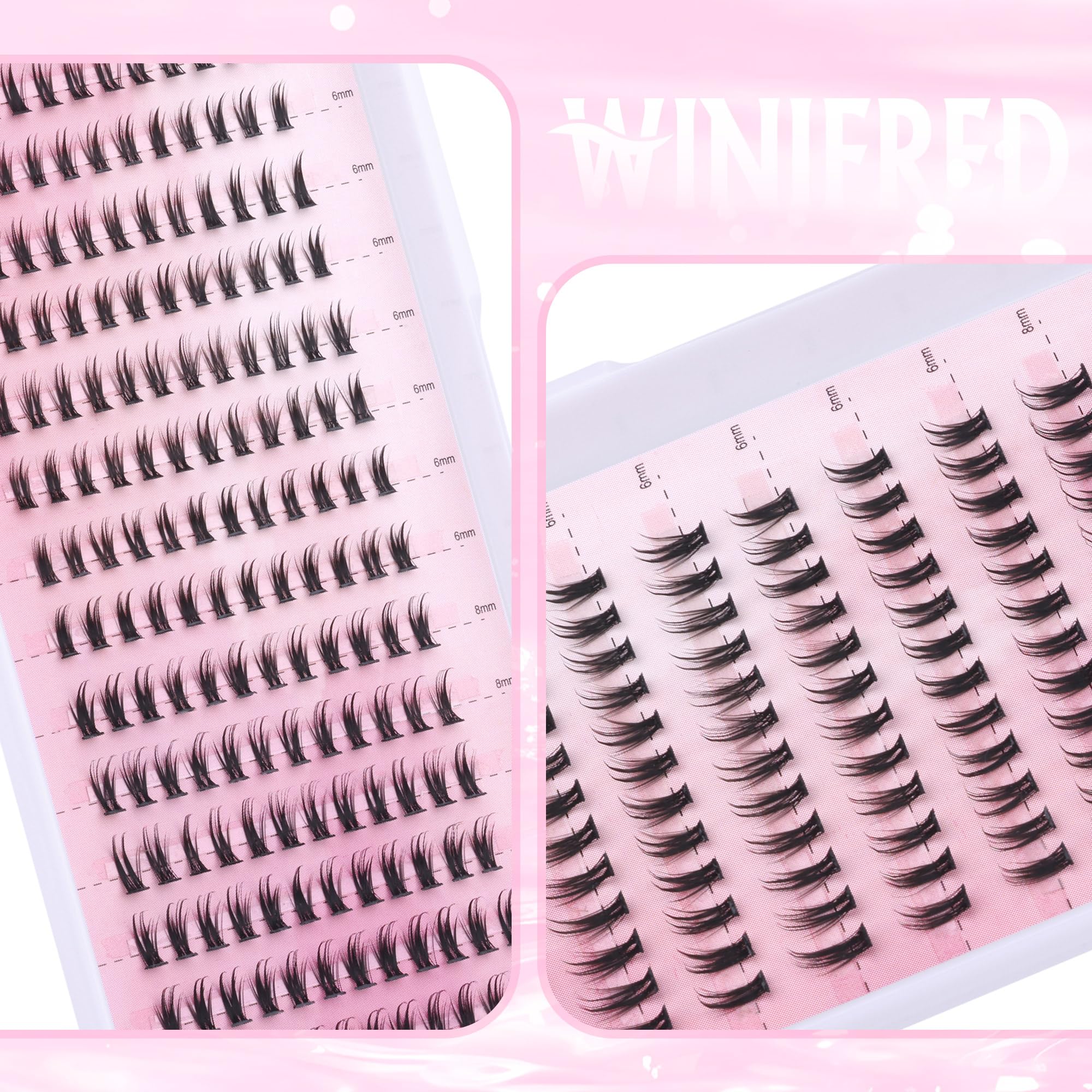 Cotton-band design on Winifred bottom lash clusters for comfortable wear