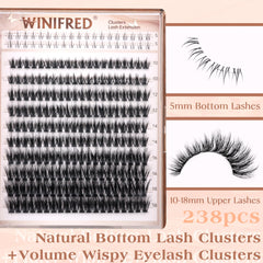 Winifred C-curvature lash clusters offering dramatic volume with comfortable lift.