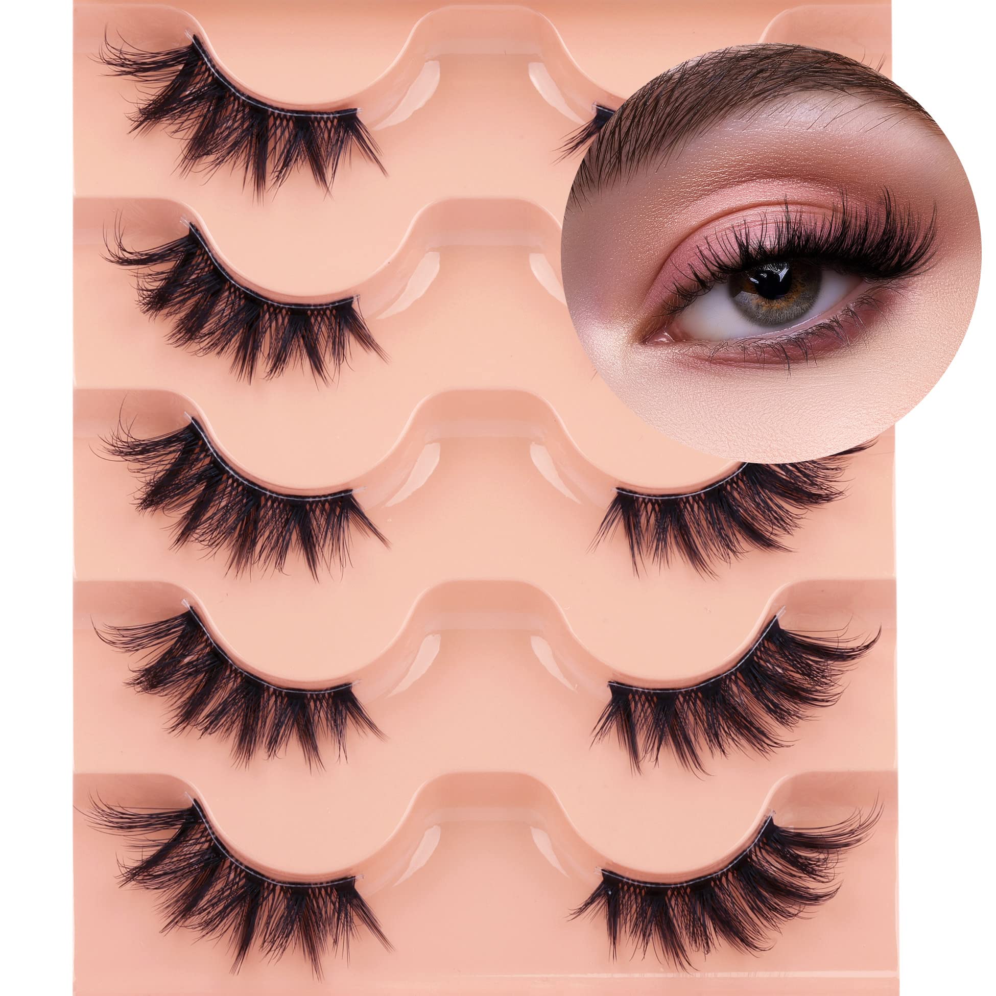 Winifred clear band wispy 16mm lashes deliver light, comfortable wear