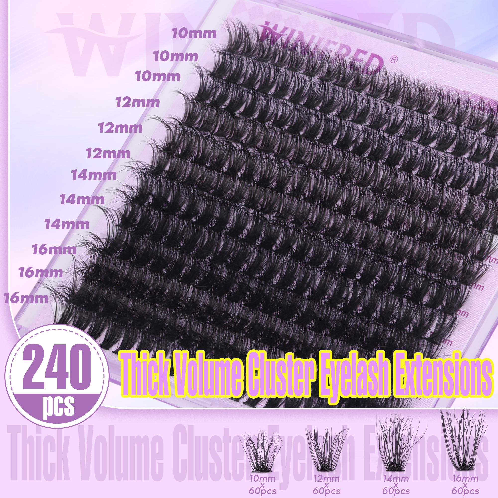 Winifred cotton-band clusters offer comfortable wear without heavy eye feel.