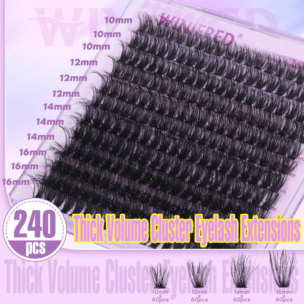 Winifred cotton-band clusters offer comfortable wear without heavy eye feel.
