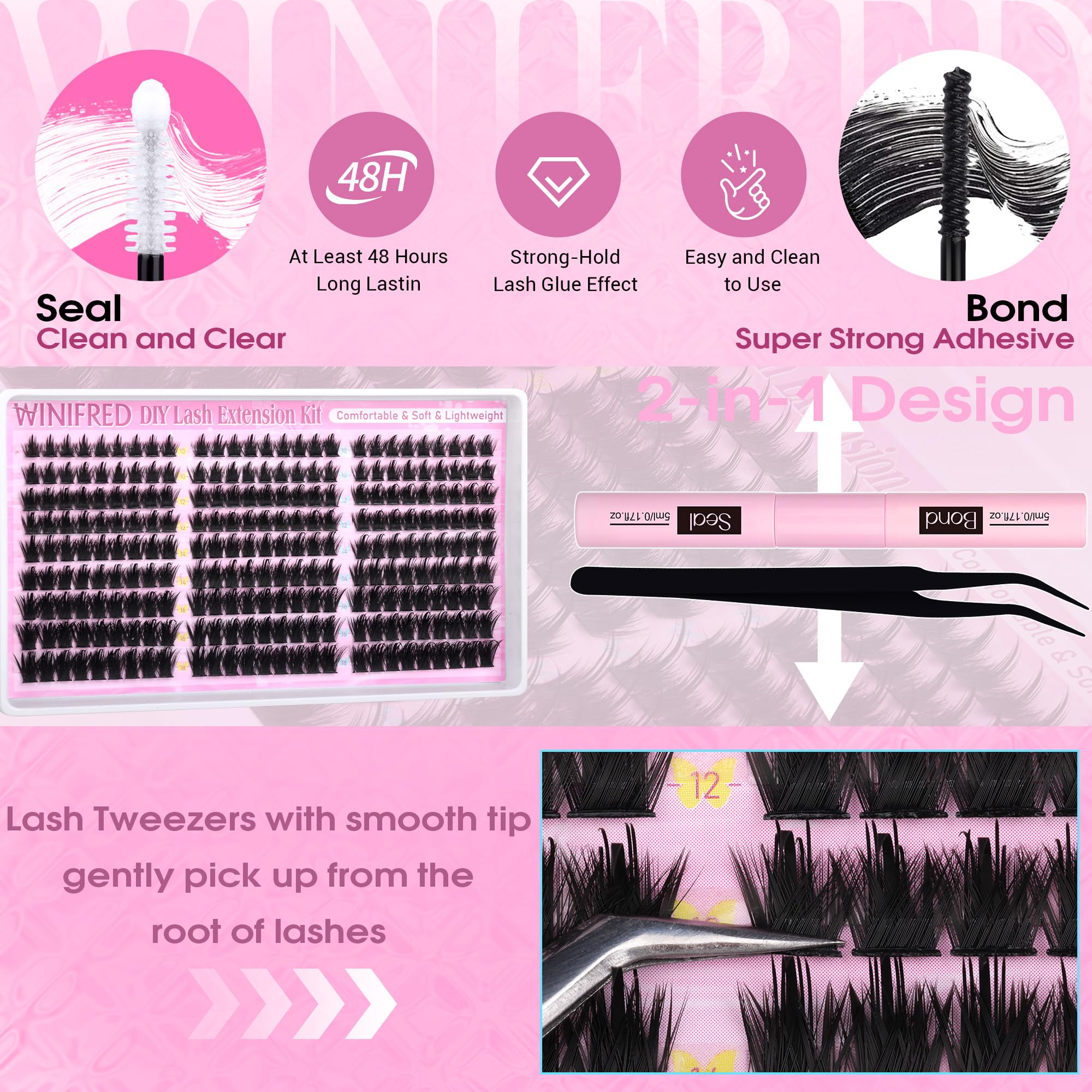 Winifred fairy spiky appearance lashes blend with natural lashes