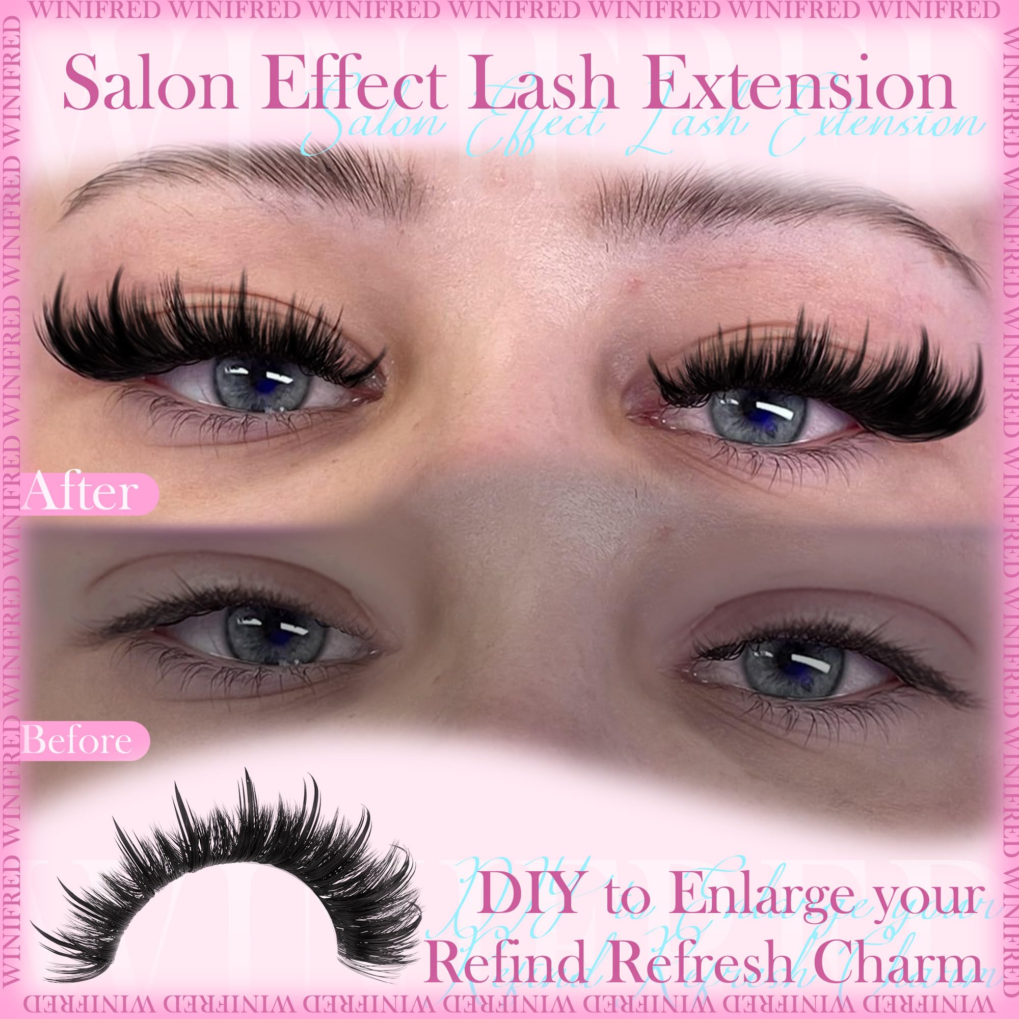 Winifred feathery C curl lashes crafted from soft synthetic fibers