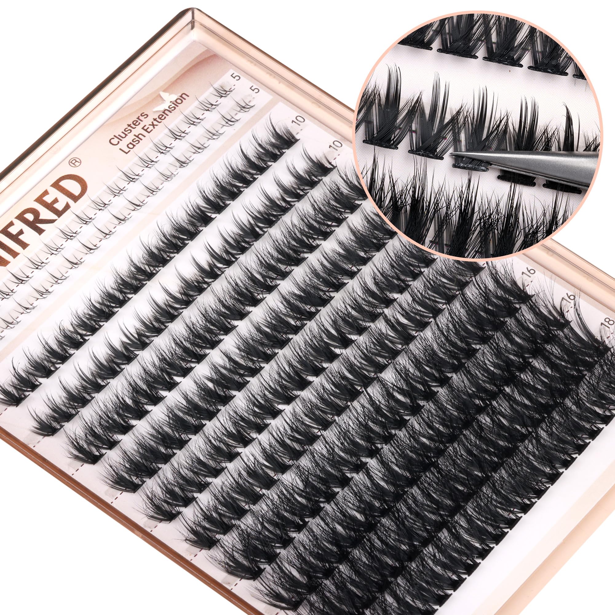 Winifred lightweight lash extensions feel feather-light for easy wear.