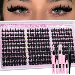 Winifred manga lash clusters kit packaging for easy at-home styling