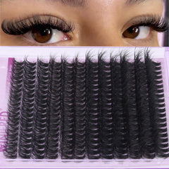 Winifred matte black cluster lashes deliver flat-lash look with light comfort.