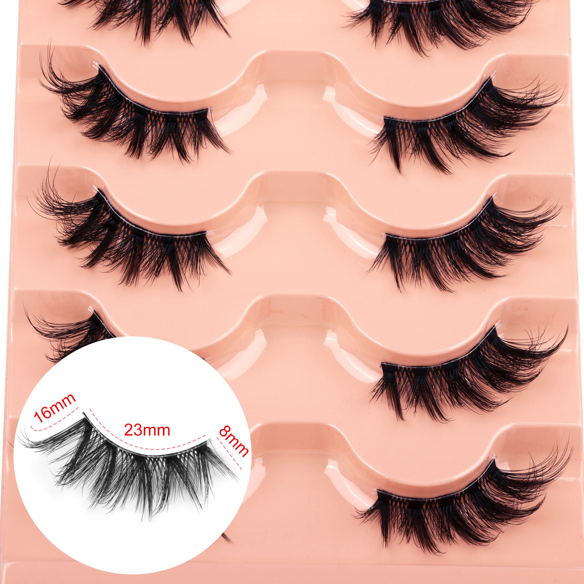Winifred strip and crisscross cat eye lashes boost volume