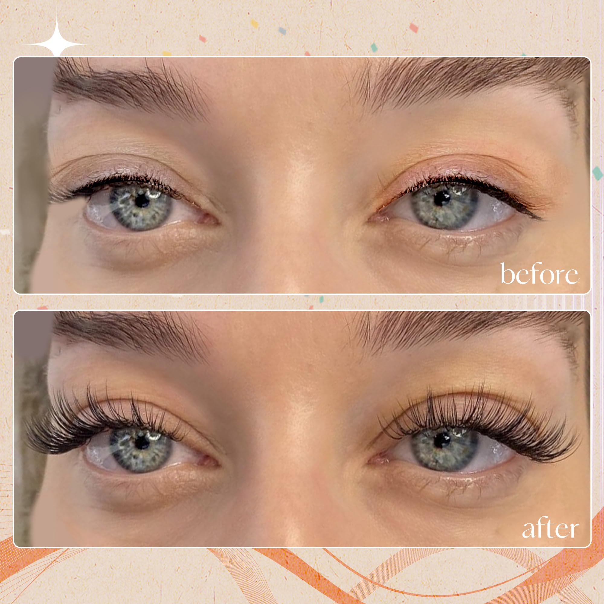 Winifred ultra-soft clear band lashes for comfortable all-day wear.