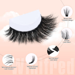 Winifred upper-lash clusters provide bold volume for a salon-style finish at home.
