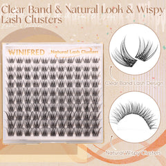Winifred wispy 8-14mm lash clusters offering lightweight natural enhancement.